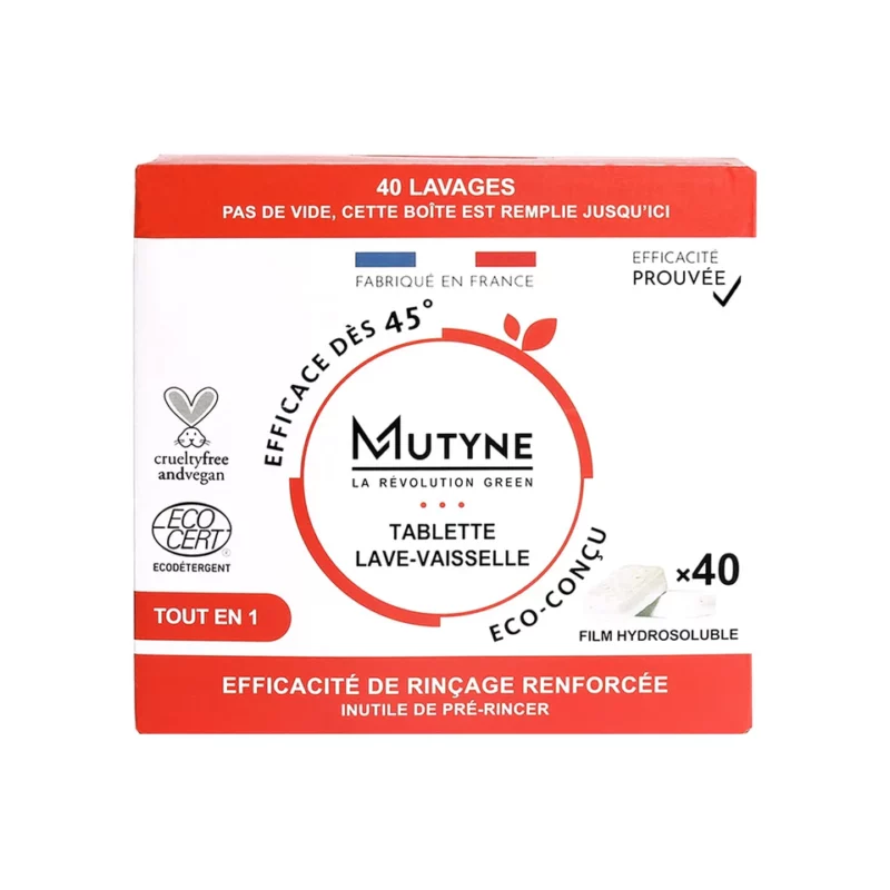 Tablette Lave vaisselle Tout en Un 40 lavages €9.90